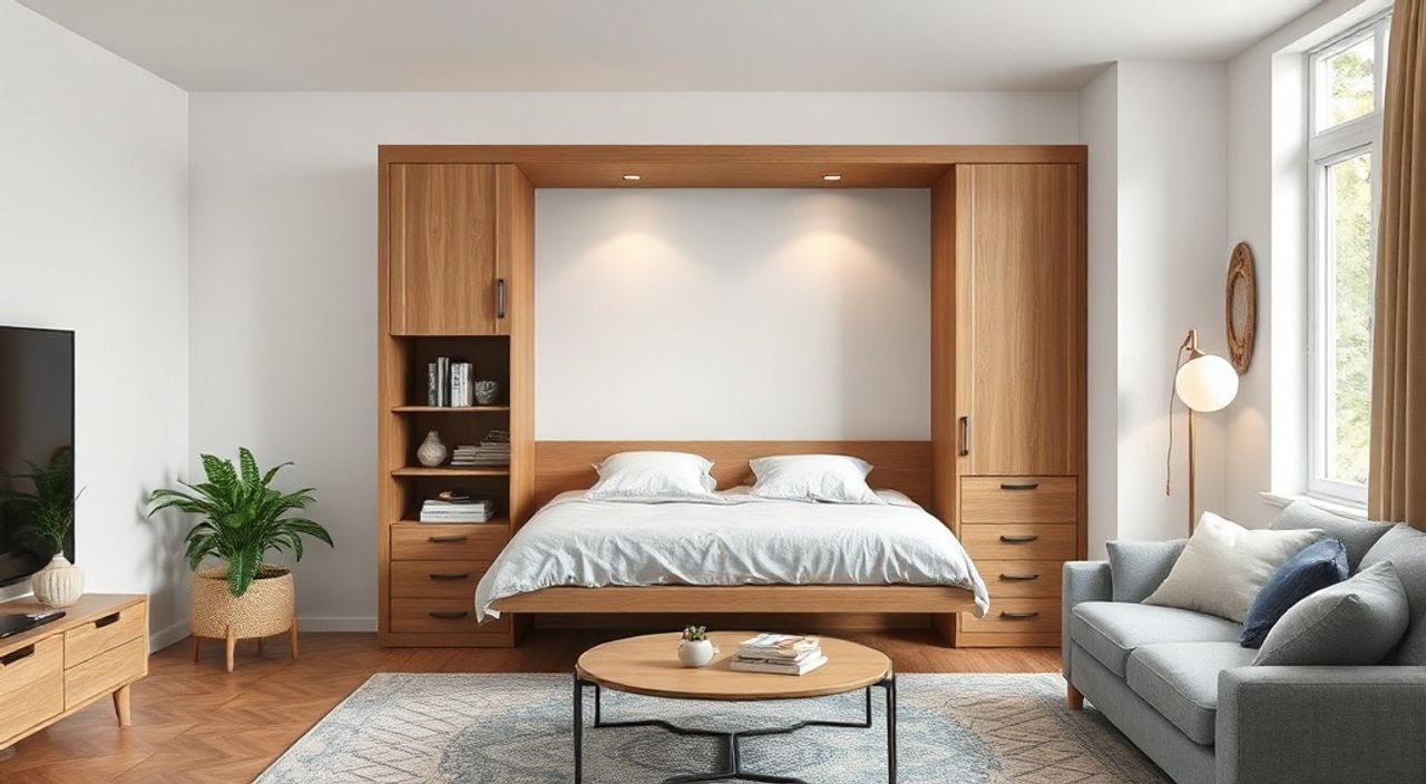 Реальный опыт: кровати murphy + алюминиевый каркас в гостиной 13 м²