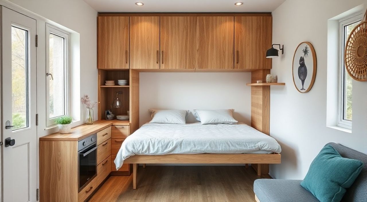 Реальный опыт: кровати murphy + газлифт‑механизм в кухни 4 м²