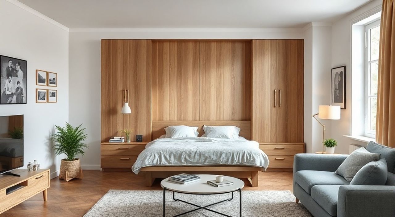 Реальный опыт: кровати murphy в гостиной 16 м² без перепланировки