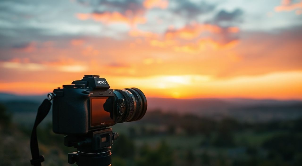 Реальный опыт: панорамирование в пейзаж на закате на sony a7 iv