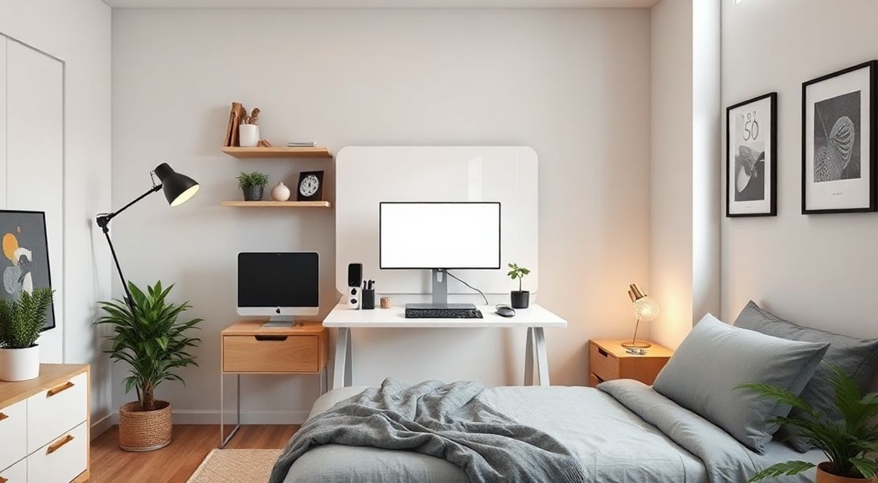 Реальный опыт: складного стенда‑office + смарт‑панель управления в спальни 9 м²
