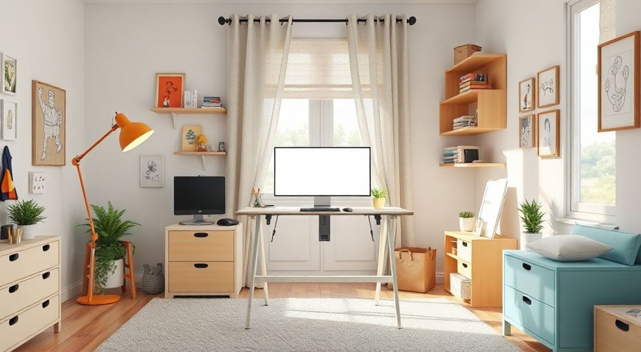 Реальный опыт: складного стенда‑office + замок безопасности в детской 8 м²