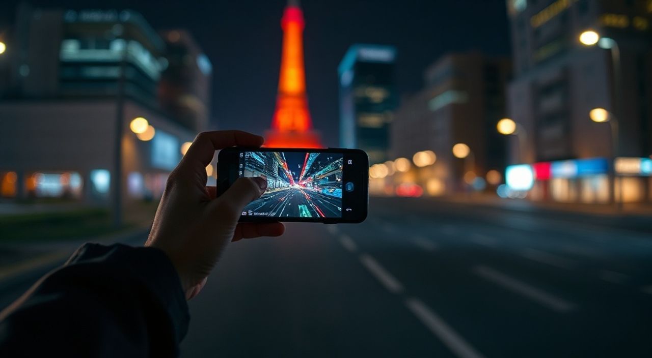 Реальный опыт: световая кисть в ночная съёмка на iphone 15 pro