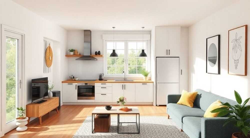 Секреты мастеров — студии 20 м² open‑space кухни‑гостиной