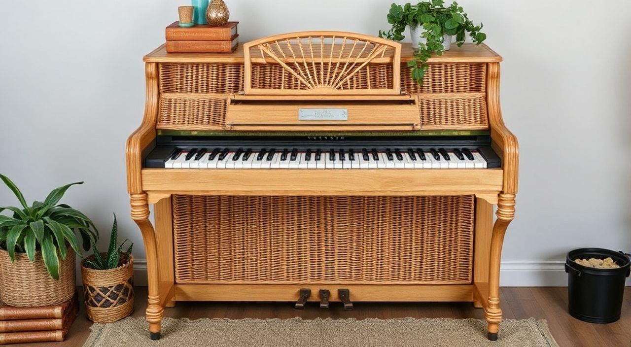 Сколько стоит апсайклинга старого пианино из ротанга: 15 советов