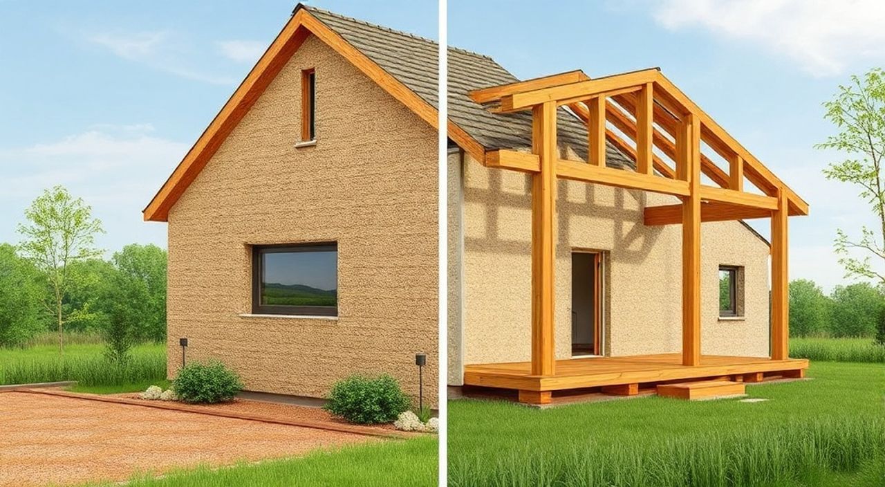 Сравнение hempcrete и рамный брус: 15 фактов