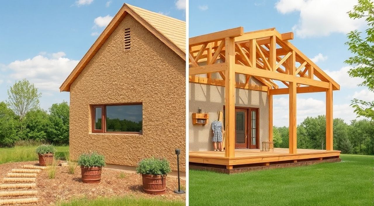 Сравнение hempcrete и рамный брус: 5 фактов