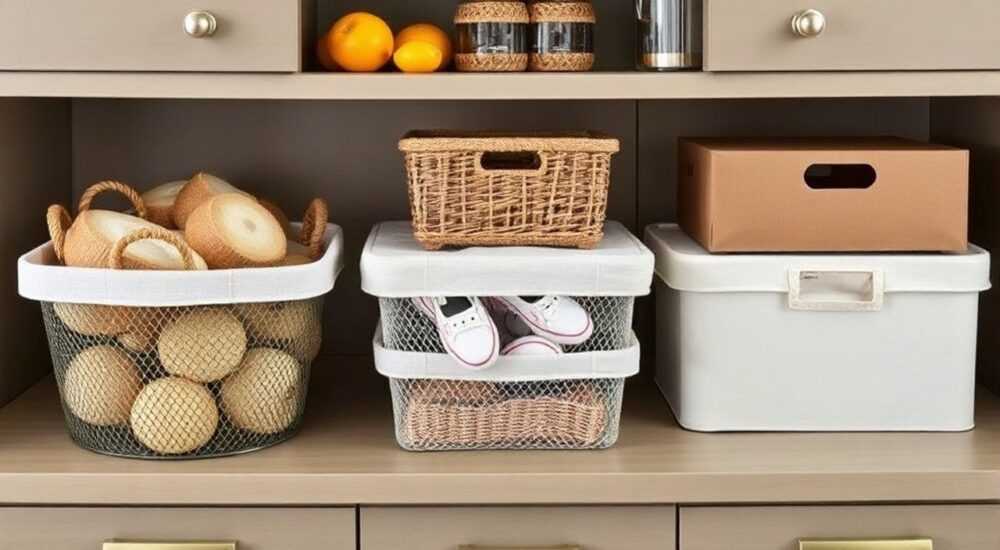 Сравнение: Сетчатые корзины и коробки для буфета