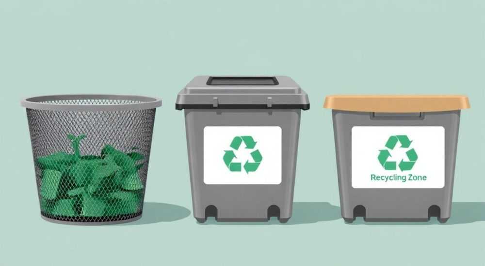 Сравнение: Сетчатые корзины и коробки для зоны recycling