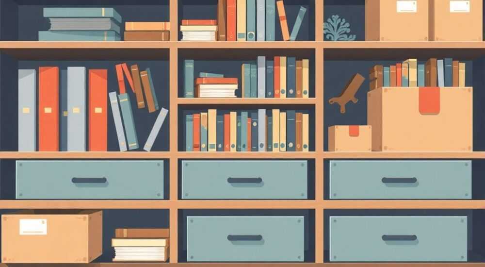 Сравнение: Ящики и коробки для книжной полки