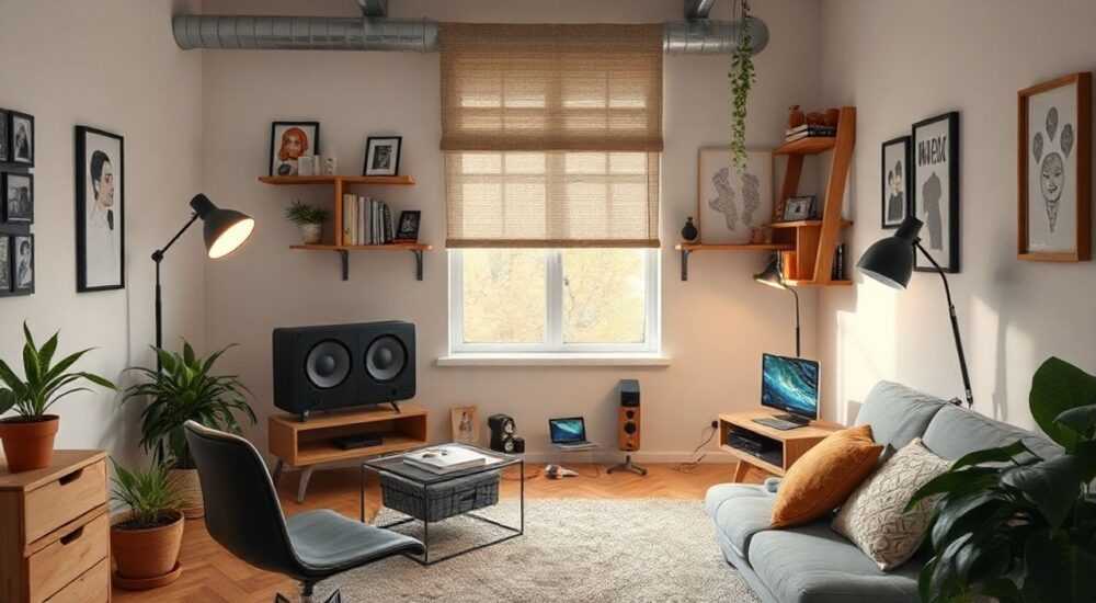 Стратегия уютного студии 20 м² с беспроводным светом
