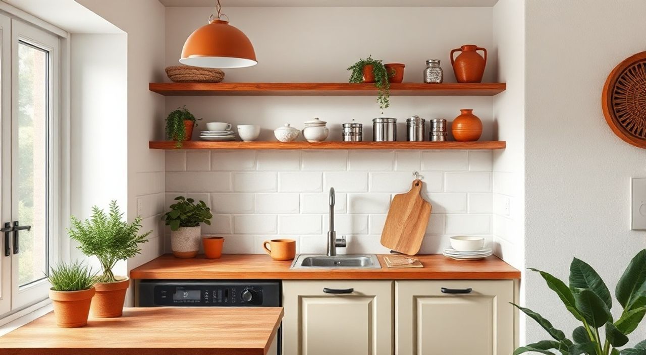 Терракотовый: 10 причин выбрать для кухни-ниши 6 м²