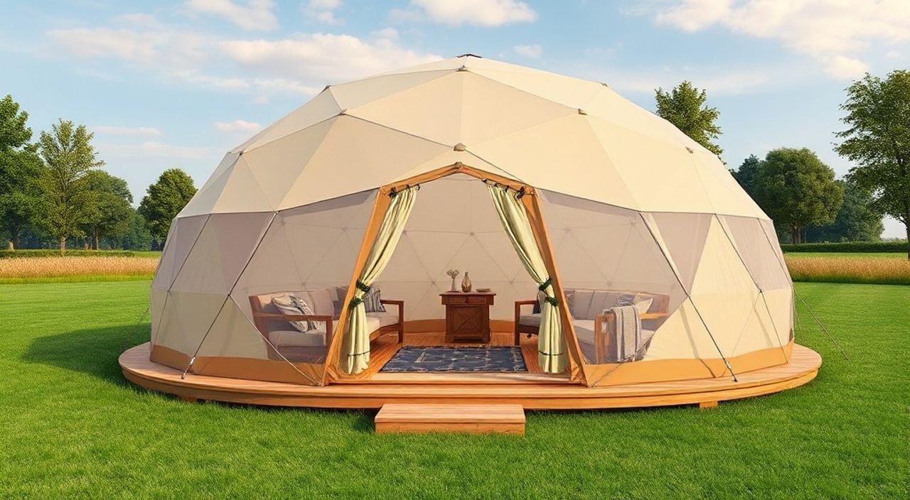 ТОП-10 идей планировки Glamping dome 3,5×10 м