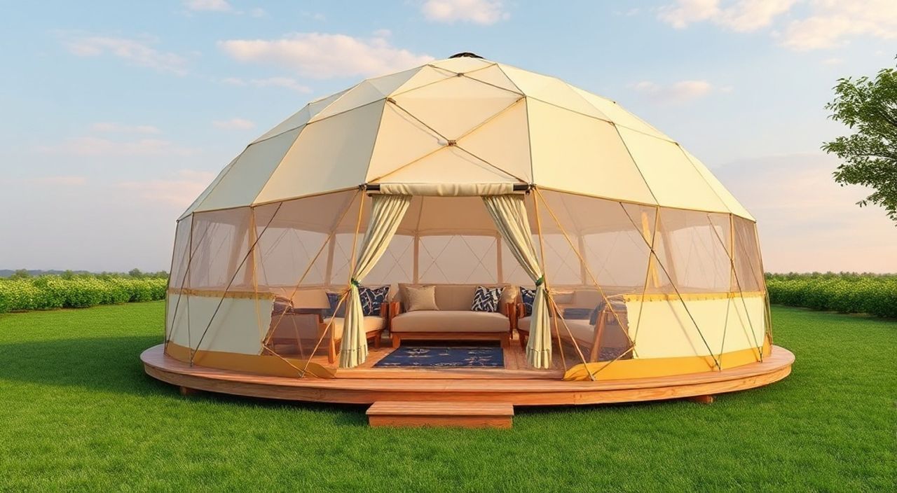 ТОП-10 идей планировки Glamping dome 3×9 м
