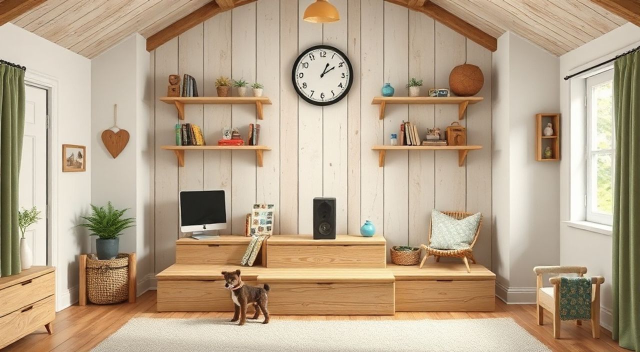 ТОП-10 идей подиум‑хранение в стиле деревенский кантри для детской 9 м²