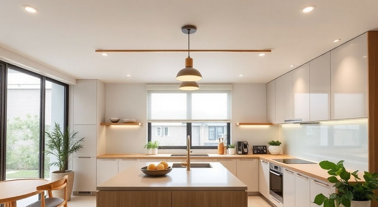 ТОП-10 идей потолочный шинопровод в стиле корейский neomodern для кухни 4,5 м²