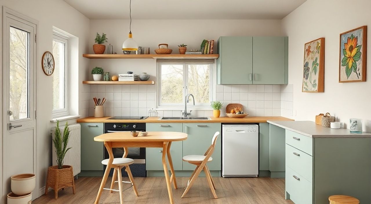 ТОП-10 идей складную мебель в стиле ретро 70‑х для кухни 4,5 м²