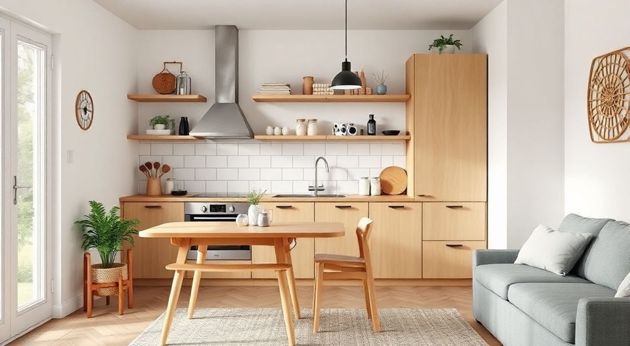 ТОП-10 идей складную мебель в стиле сканди для кухни 4,5 м²