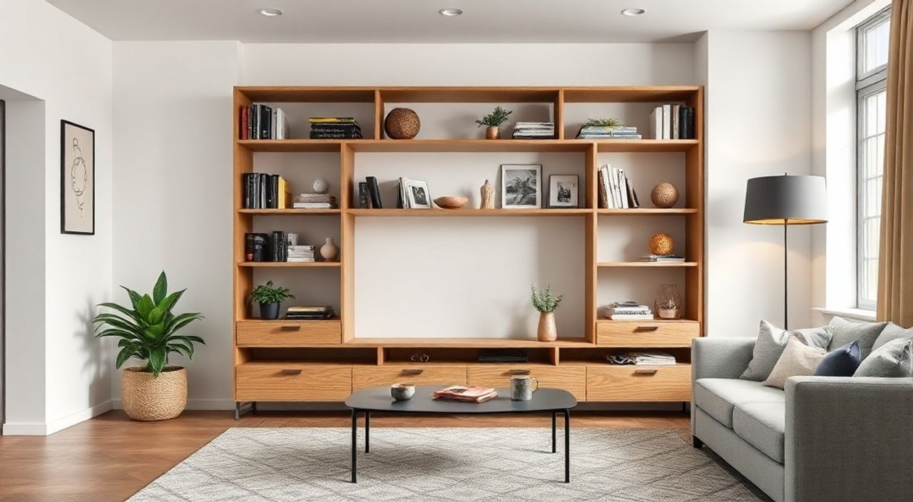 Топ-10 идей стола‑книжки для гостиной 14 м²