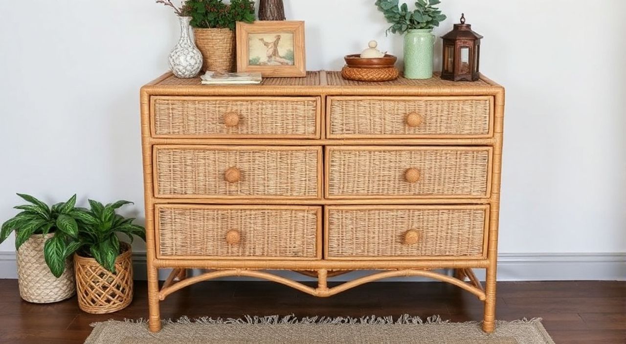 ТОП-15: апсайклинга комода из ротанга