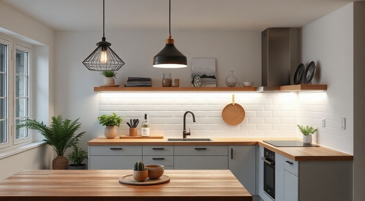 ТОП-15 идей LED‑подсветку в стиле сканди для кухни 4,5 м²