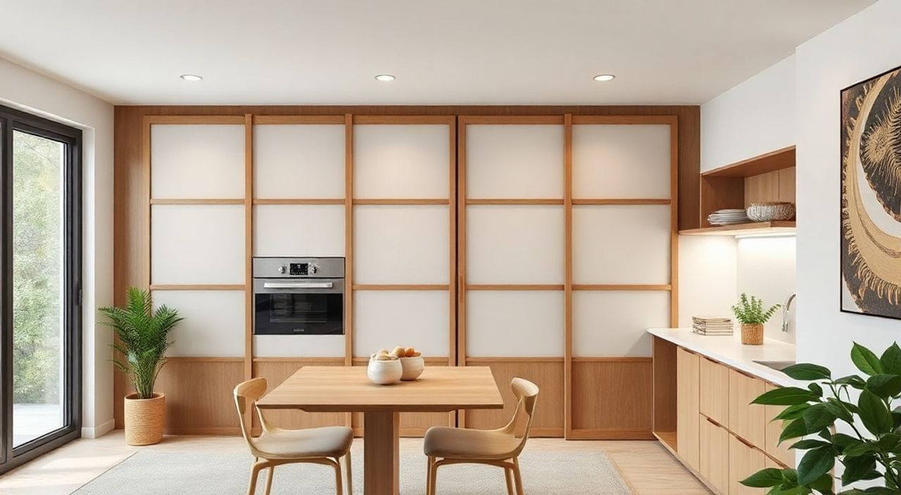 ТОП-15 идей раздвижные перегородки в стиле корейский neomodern для кухни 4,5 м²