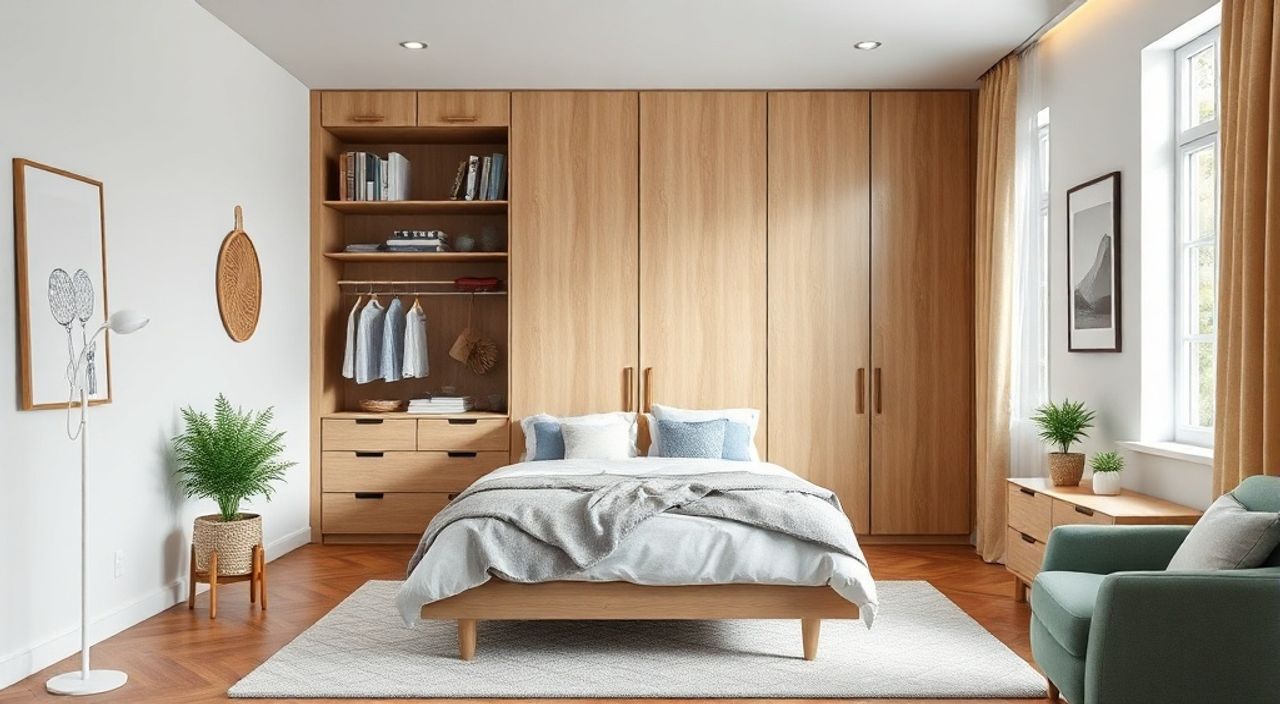 Топ-15 идей шкафа‑кровати для гостиной 14 м²