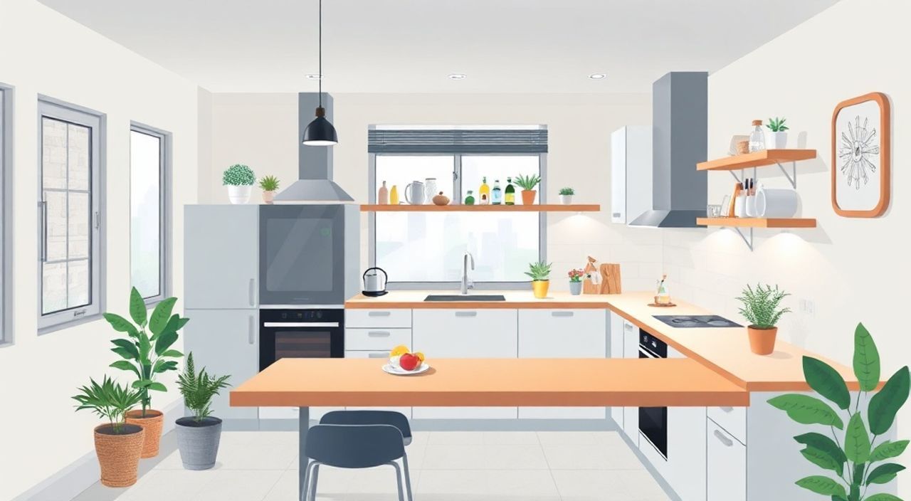 ТОП-15 идей зонирование в стиле хай‑тек для кухни 5 м²