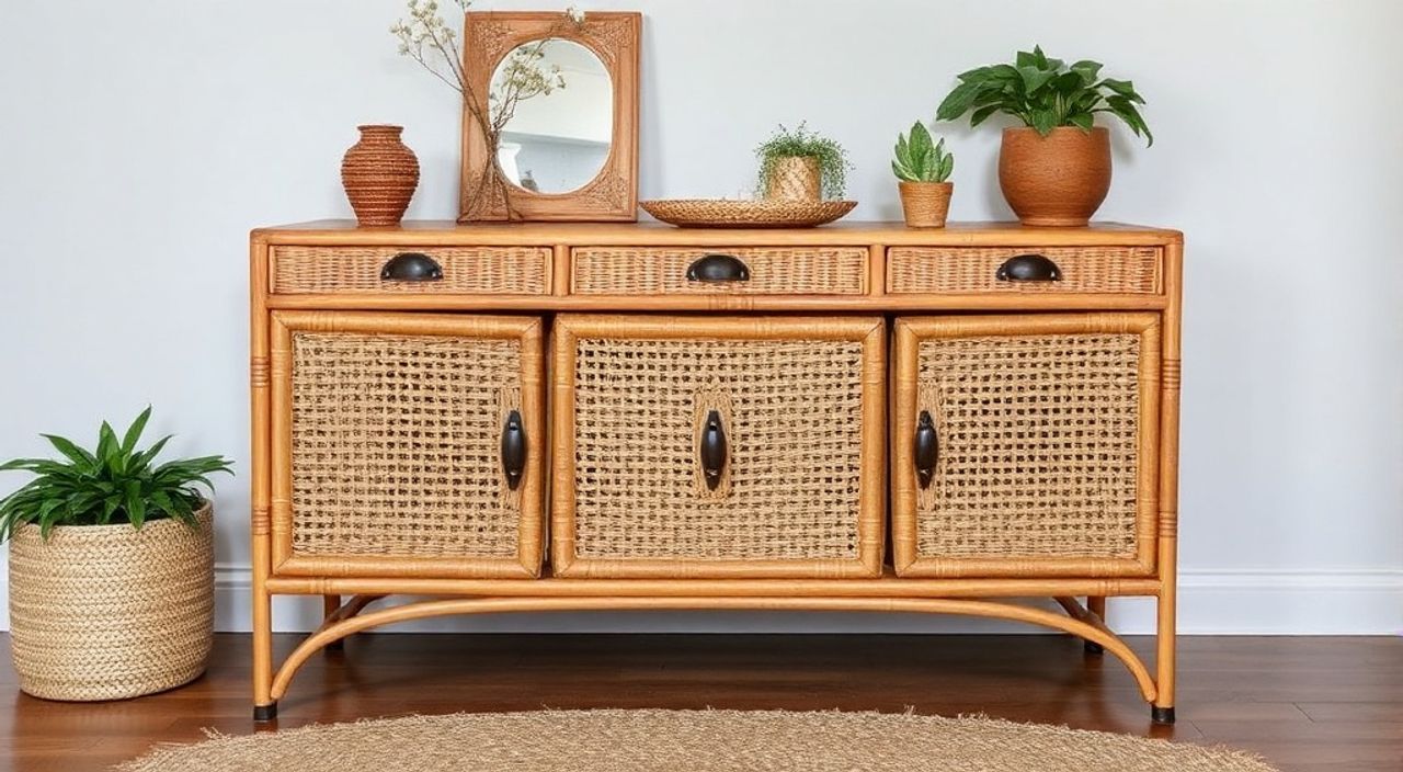 ТОП-5: апсайклинга серванта из ротанга