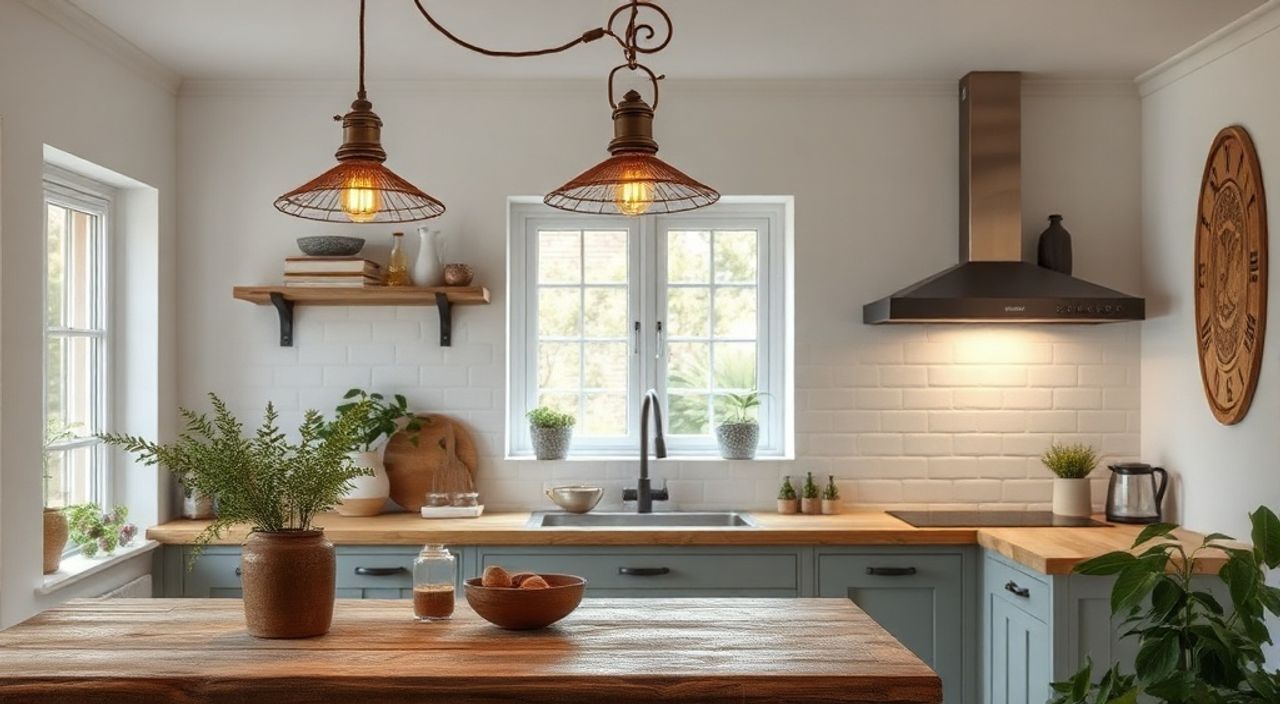ТОП-5 идей LED‑подсветку в стиле деревенский кантри для кухни 4,5 м²