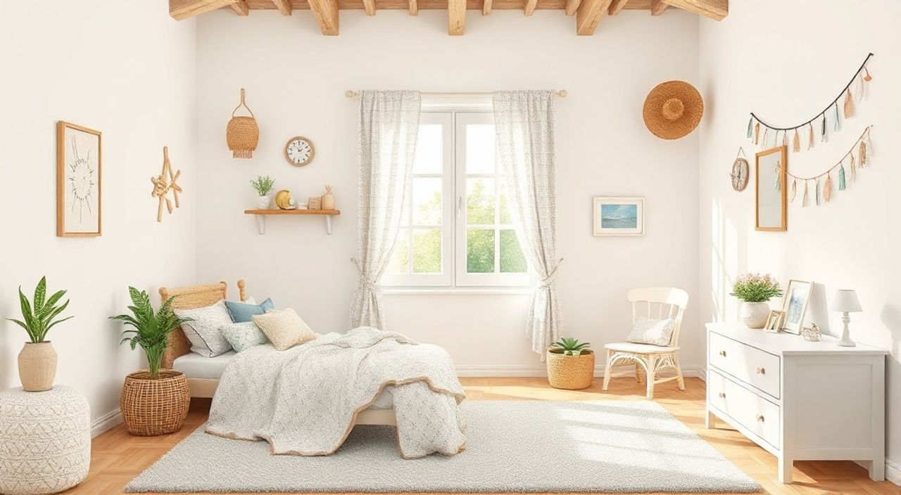 ТОП-5 идей натуральный лен в стиле средиземноморский для детской 9 м²