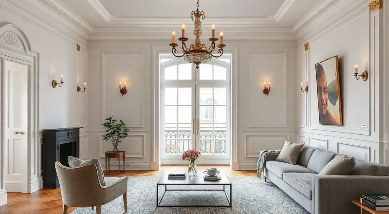 ТОП-5 идей невидимые ручки в стиле нео‑классика для гостиной 11 м²