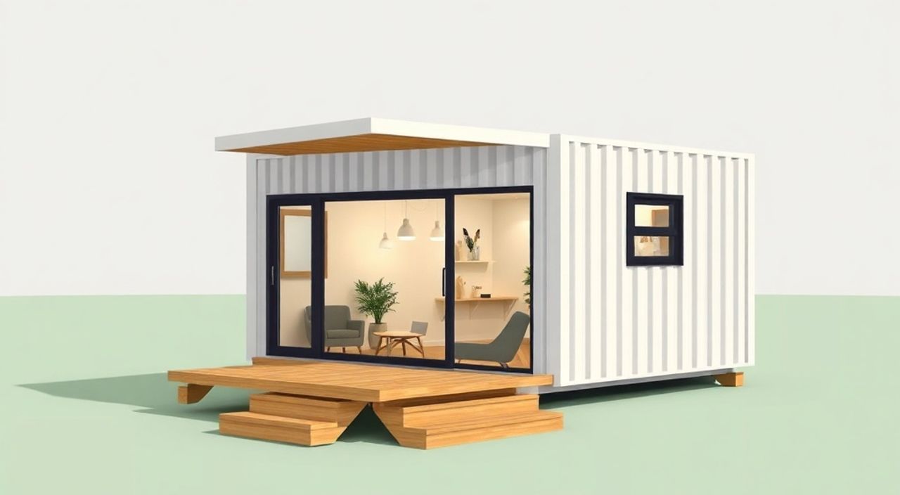 ТОП-5 идей планировки дом-контейнер 40ft 2×4 м