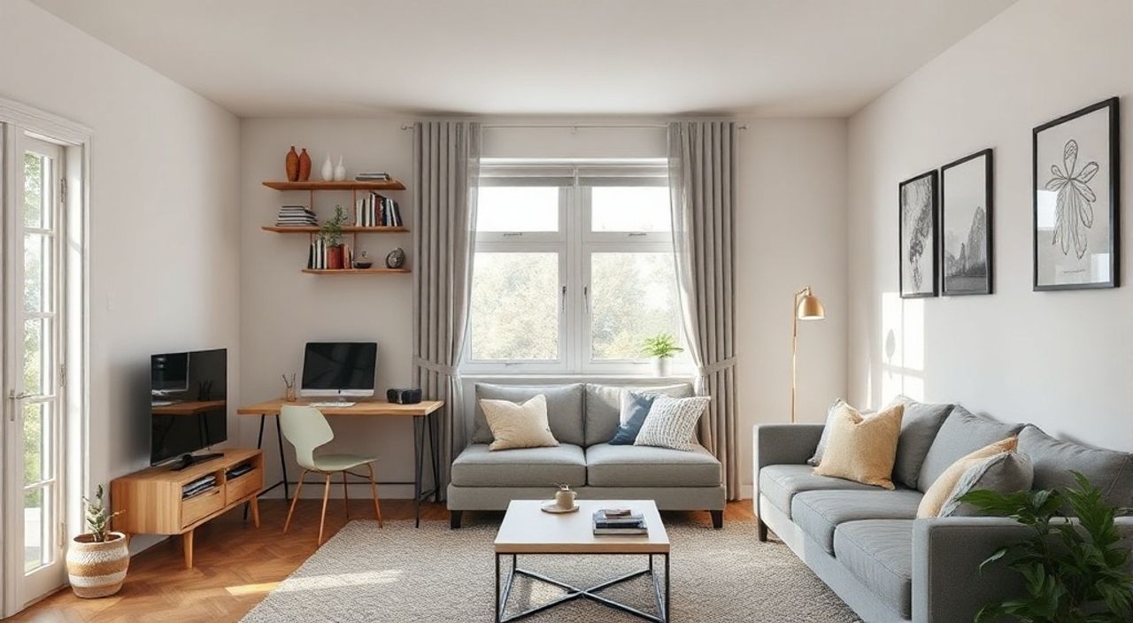 Топ-5 идей складного рабочего места для гостиной 14 м²