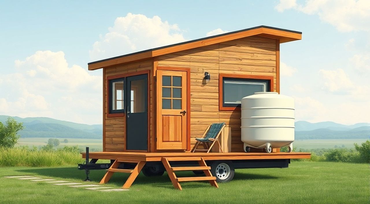 Тренды 2026: складной tiny‑house и бак дождевой воды