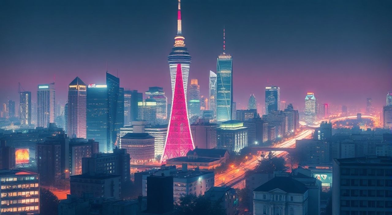 Цветовой сплит‑тон + luminar neo для городских огней