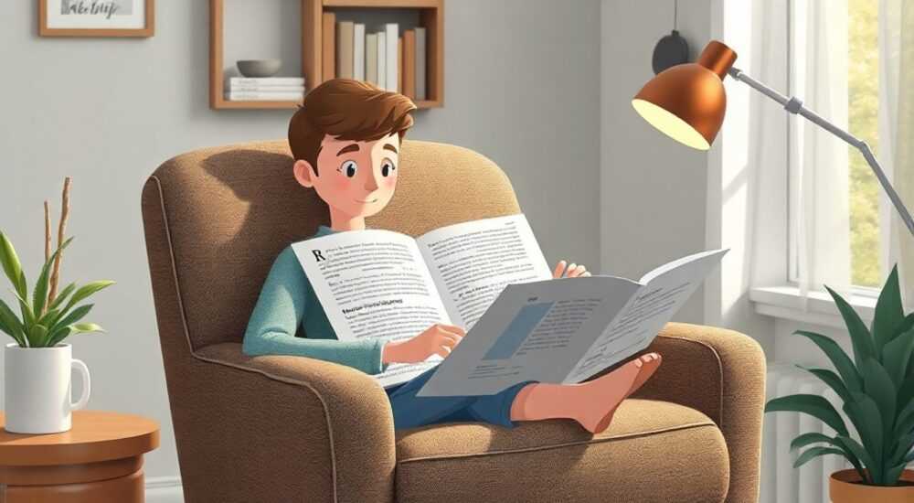 Удобное кресло для чтения книг