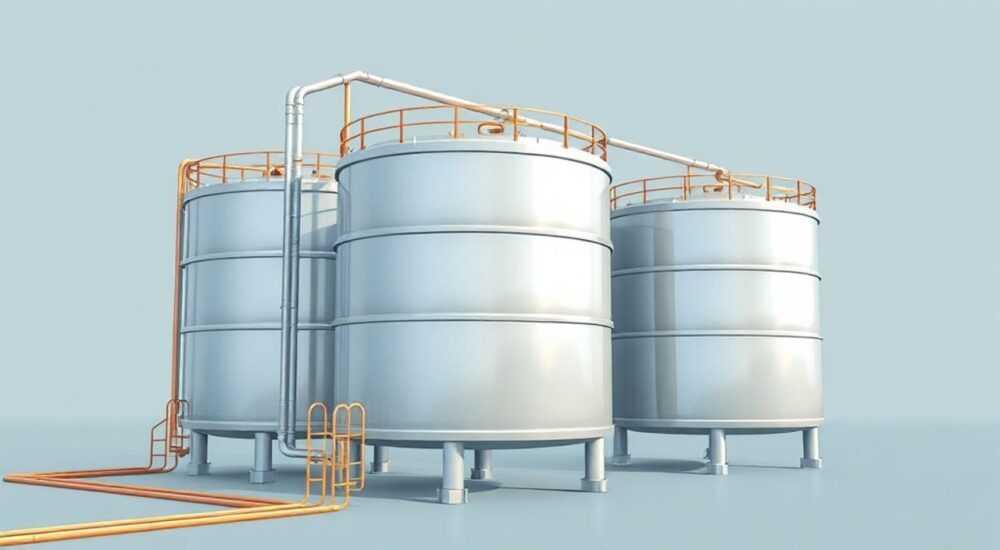 Вертикальные резервуары для хранения нефти