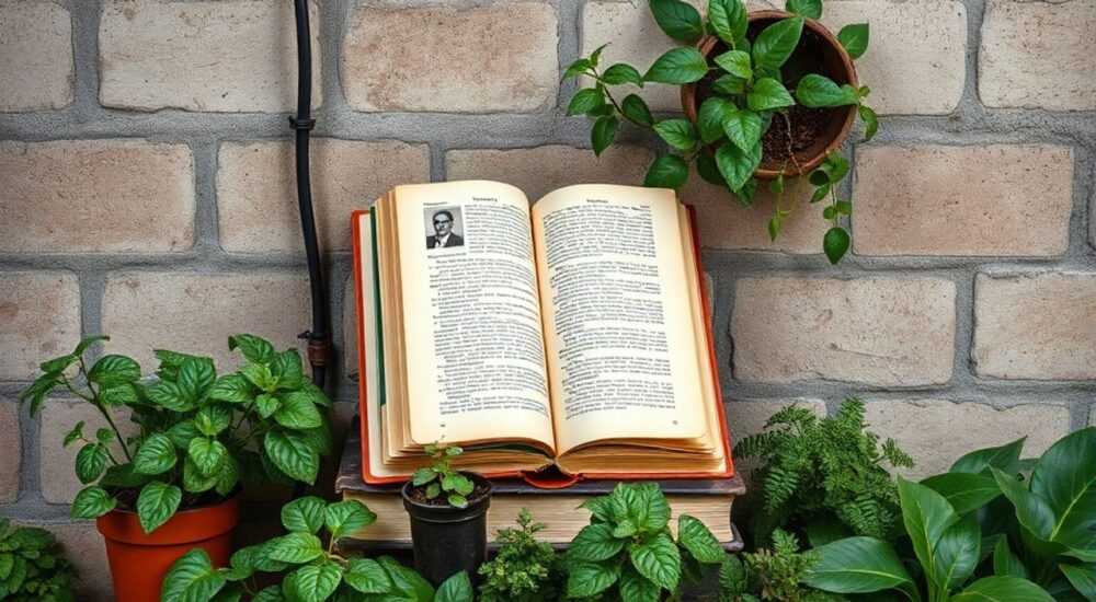 Вертикальный сад из старых книг: вдохновение в стиле индустриальный