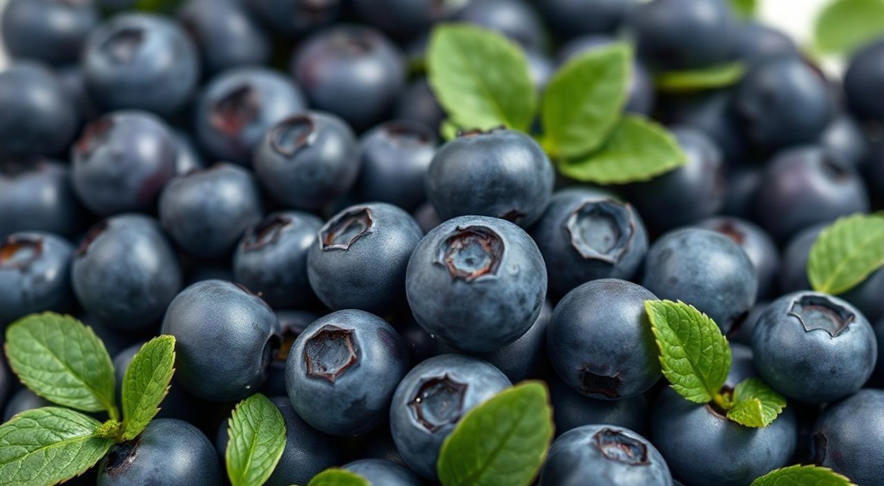 Голубика внутри какого цвета