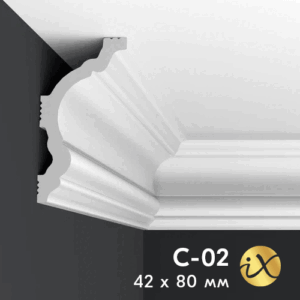 Карниз ударопрочный ПРАЙМДЕКОР iX C02 80/42 ПРАЙМДЕКОР