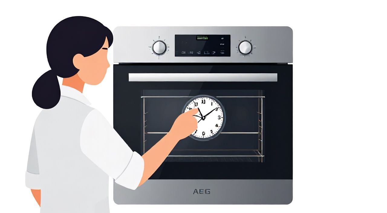 Как на духовом шкафу aeg настроить часы