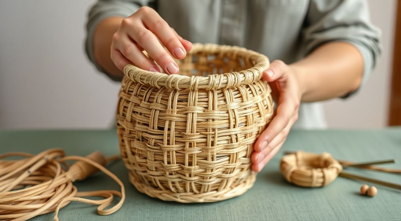 Как плести кашпо из ротанга своими руками пошаговая