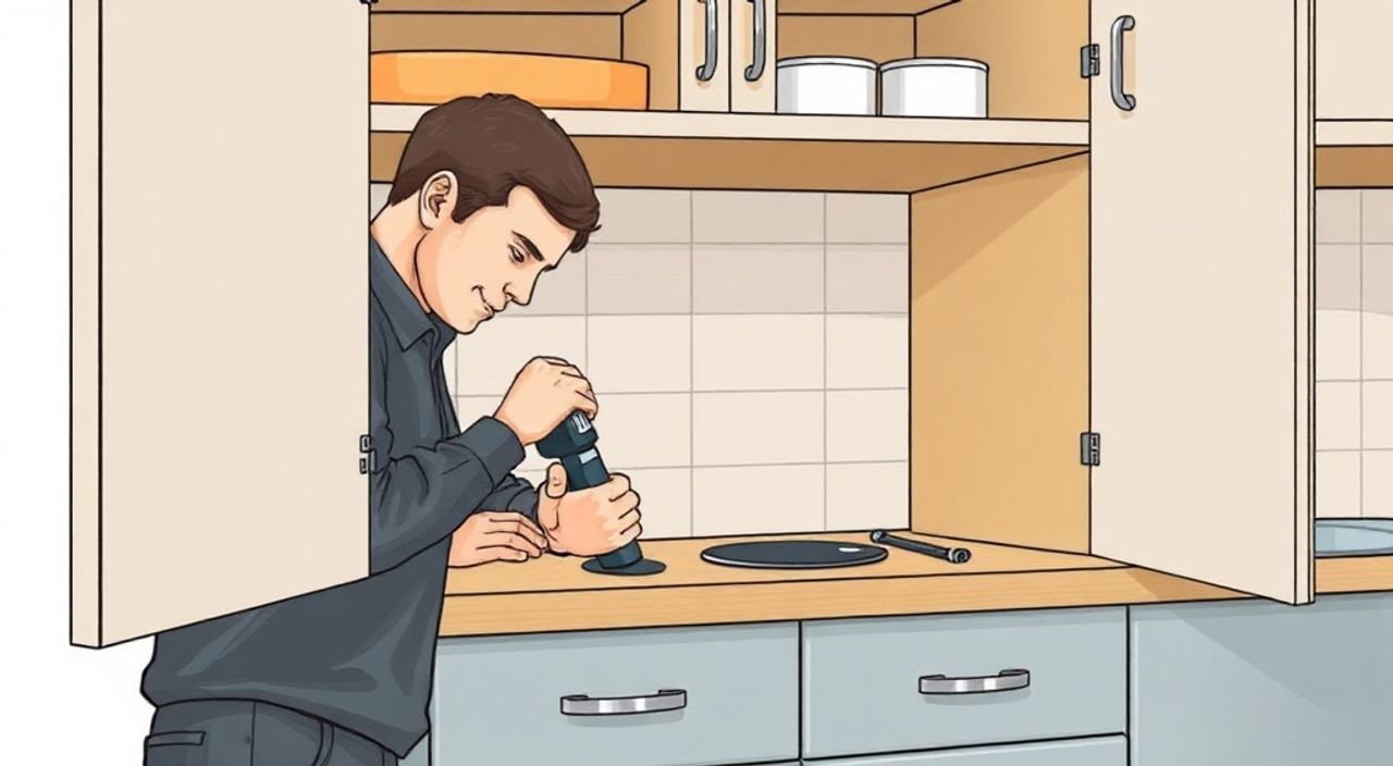 Как разобрать кухонный шкаф под столешницей