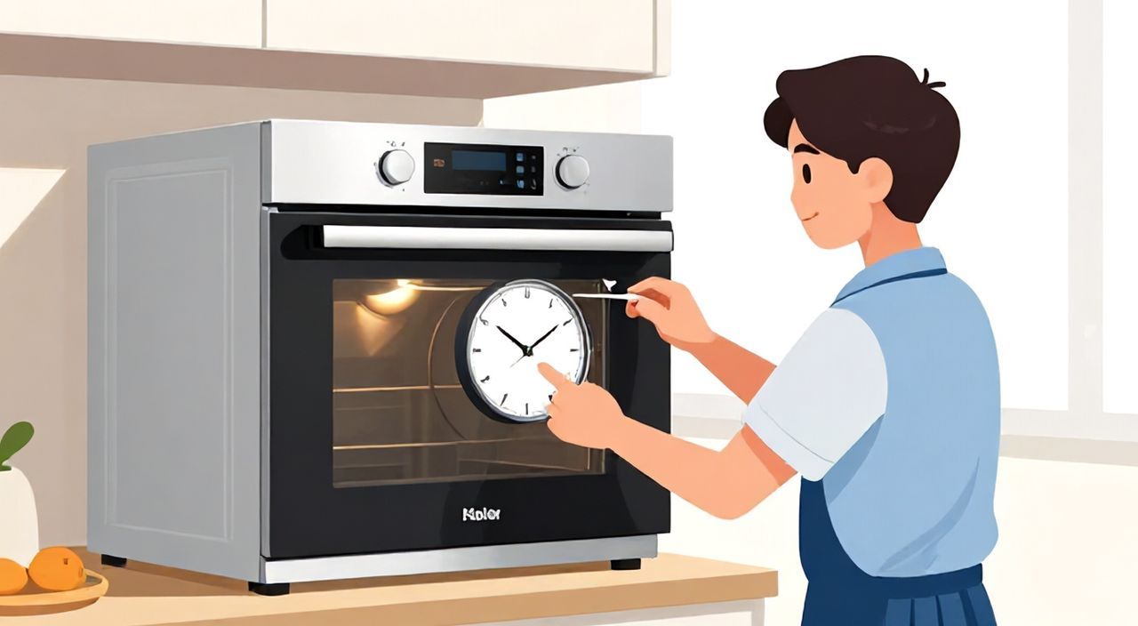 Как установить часы на духовом шкафу haier
