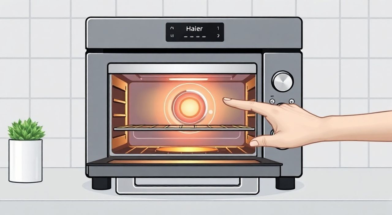 Как включить духовой шкаф haier