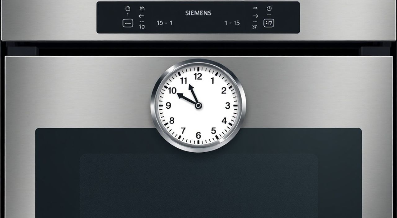Как выставить время на духовом шкафу сименс