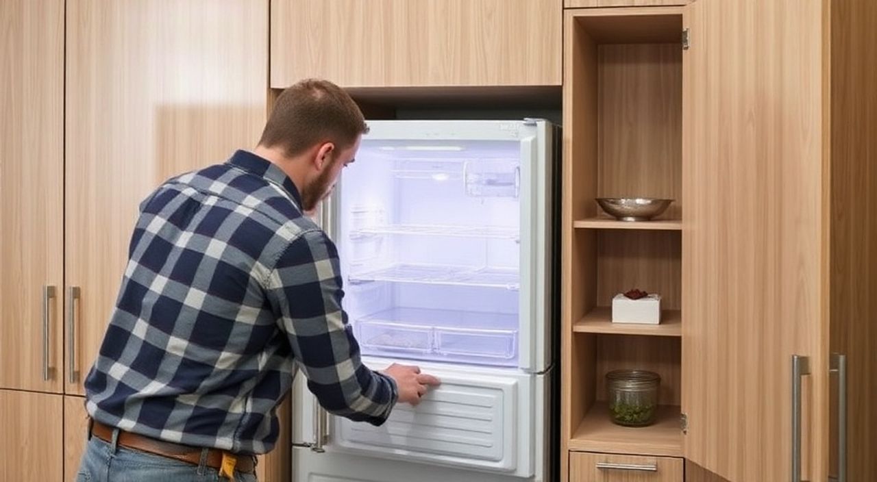 Как вытащить встраиваемый холодильник из шкафа