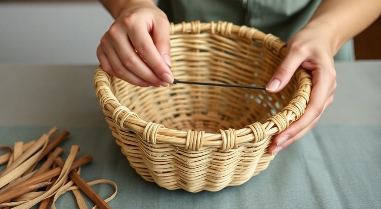 Кашпо из ротанга кукурузный лист как плести