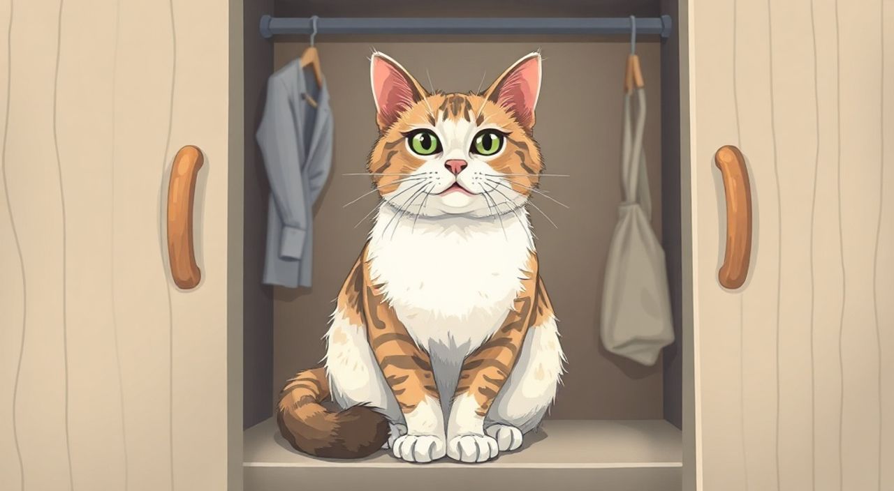 Кот открывает шкаф купе что делать